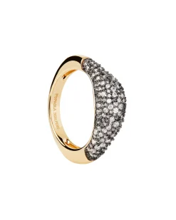 Anillo PDPAOLA Pavé Duna Plata Baño Oro | AN01-B68