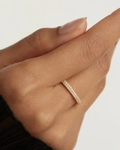 Anillo PDPAOLA Tiara Plata Baño Oro | AN01-665