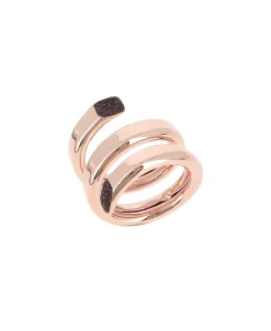 Anillo PESAVENTO Polvere di Sogni Marrón Plata Baño Oro Rosa | WPLVA2182/M