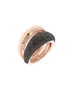 Anillo PESAVENTO Polvere di Sogni Marrón Plata Baño Oro Rosa | WPLVA643