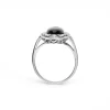 Anillo Vintage con Ónix y Diamantes en Platino