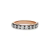 Anillo Vintage Media Alianza de Diamantes Brown en Oro Rosa 18k