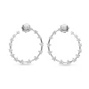 Aros Abiertos con Diamantes Degradé en Oro Blanco