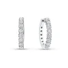 Aros Medianos con Diamantes 0,78 cts en Oro Blanco