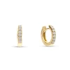 Aros Mini con Diamantes en Oro Amarillo