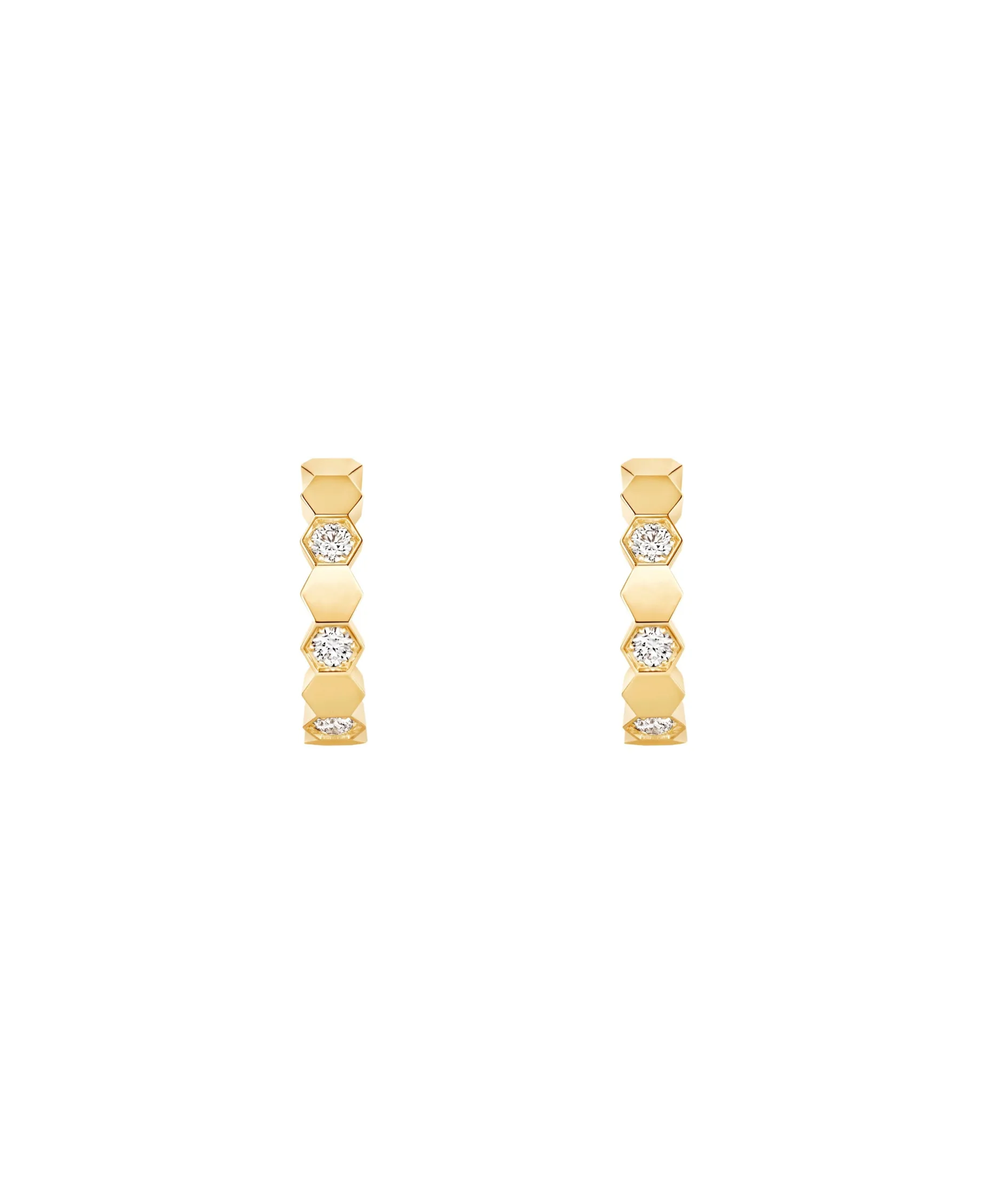 Aros Pequeños Bee de Chaumet Oro Amarillo y Diamantes | 085475