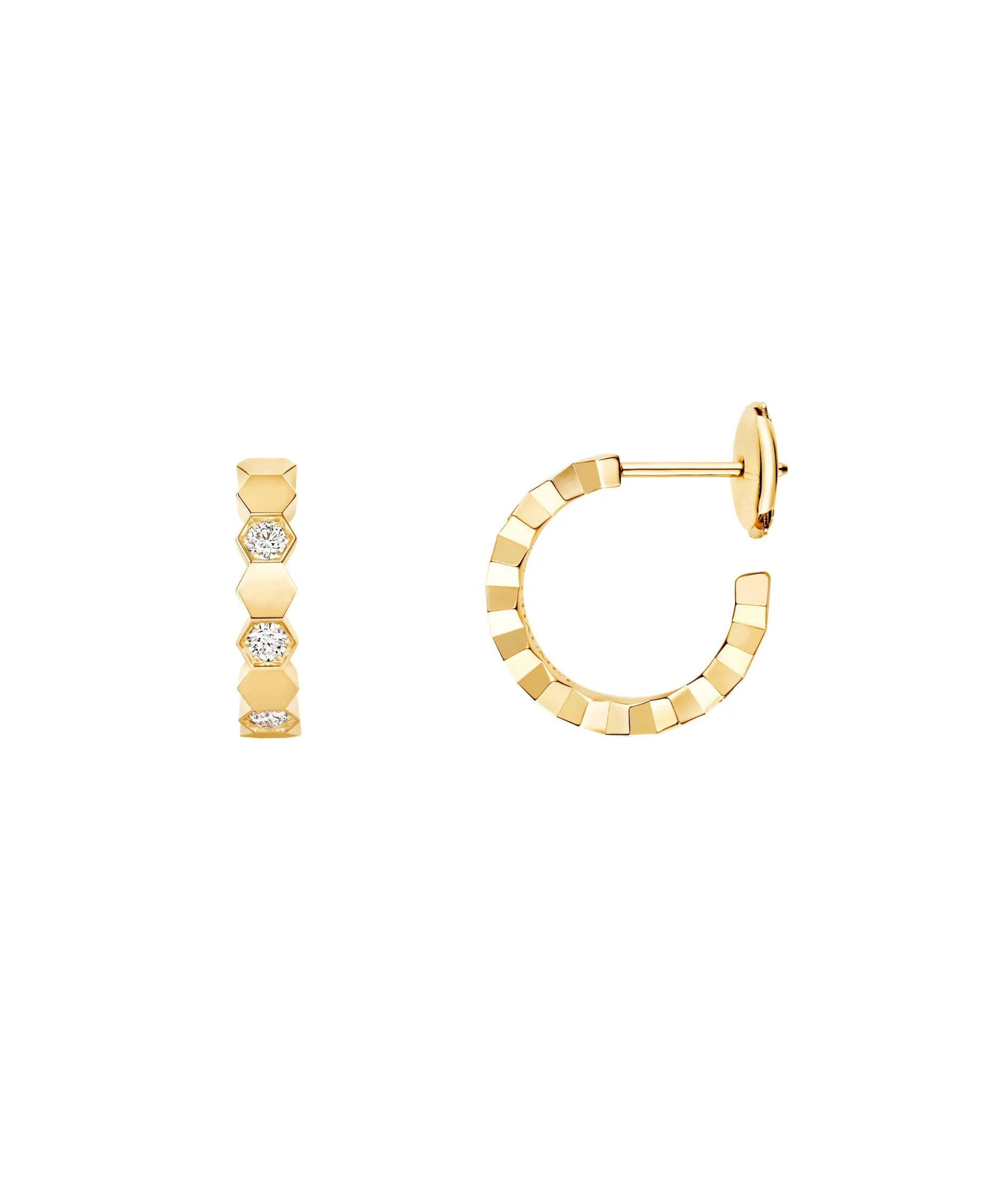 Aros Pequeños Bee de Chaumet Oro Amarillo y Diamantes | 085475