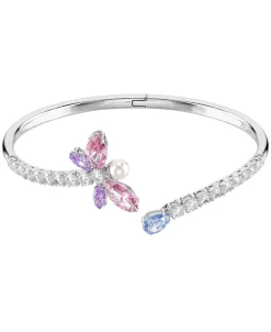 Brazalete Libélula Ariana Grande x Swarovski Baño de Rodio Cristales, Perla y Circonita | 5737400