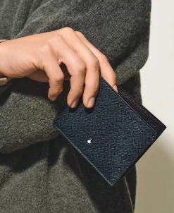 Cartera Sartorial MONTBLANC 6 CC Piel Azul - 220384