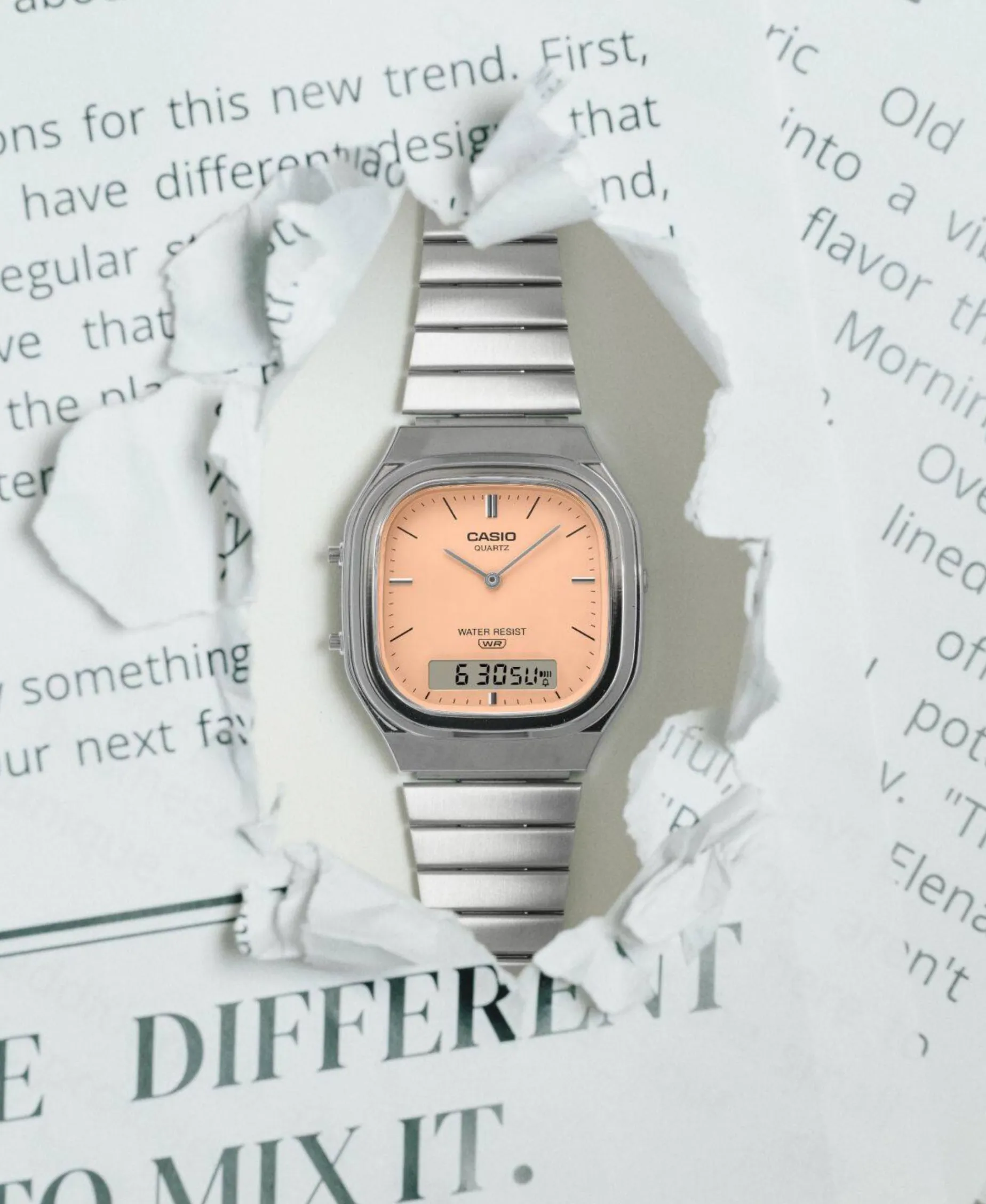 Casio Edgy Collection AQ-240E-4A Rosa Acero 35,8 mm | AQ-240E-4A