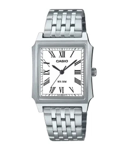 Casio MTP Rectangular Plateado Acero 31,5 mm | MTP-B190D-7BV