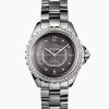 Chanel J12 Grey Cerámica Con Bisel De Diamantes 38 mm | H2566