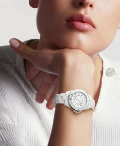 Chanel J12 White Calibre 12.2 Cerámica Con Diamantes 33 mm | H9741