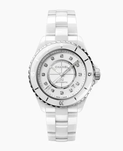 Chanel J12 White Cerámica Con Diamantes 38 mm | H5705