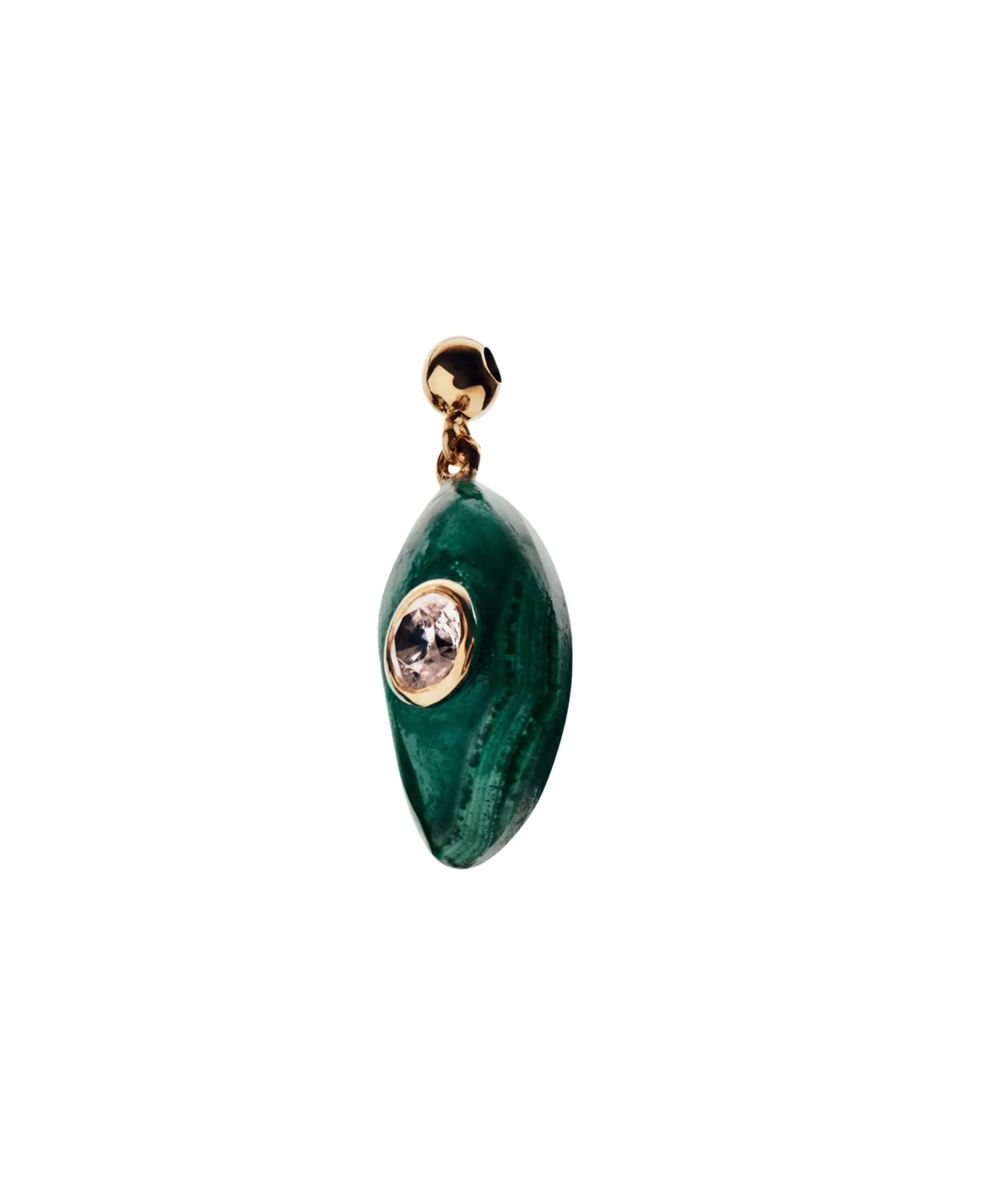Charm Colgante Malaquita Transformation PDPAOLA Plata con Baño de Oro 18K | CH01-251-U
