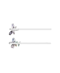 Clip para el pelo Ariana Grande x Swarovski Libélula Flor Baño de Rodio Zirconia Crystal Pearl | 5749186