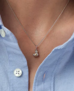 Colgante AGATHA París Patito Pavé Amuleto Cristal Plateado | 02853536-136-TU