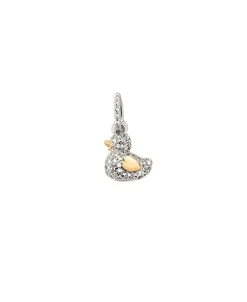 Colgante AGATHA París Patito Pavé Amuleto Cristal Plateado | 02853536-136-TU
