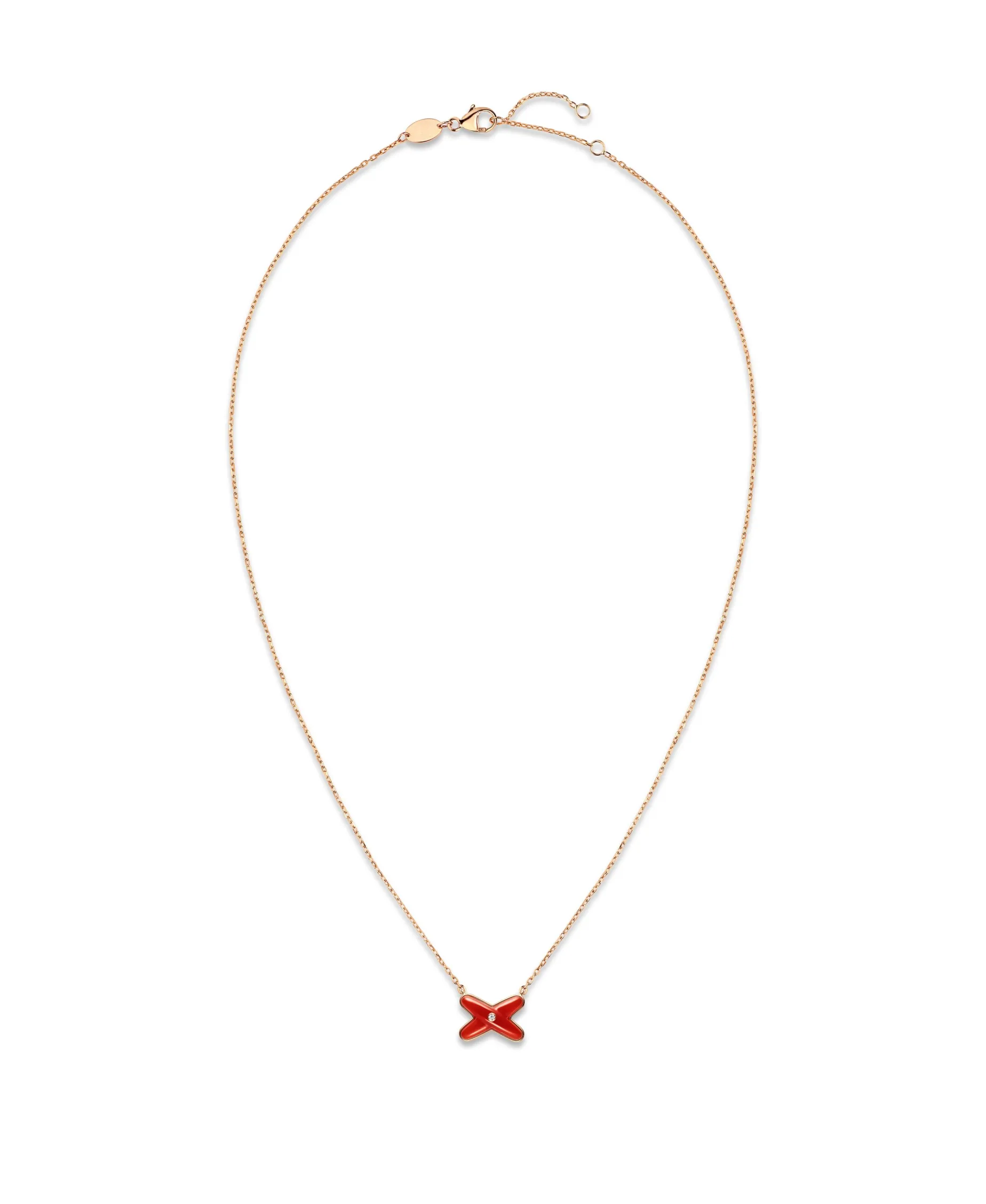 Colgante Chaumet Jeux de Liens Oro Rosa 18K y Cornalina | 085108