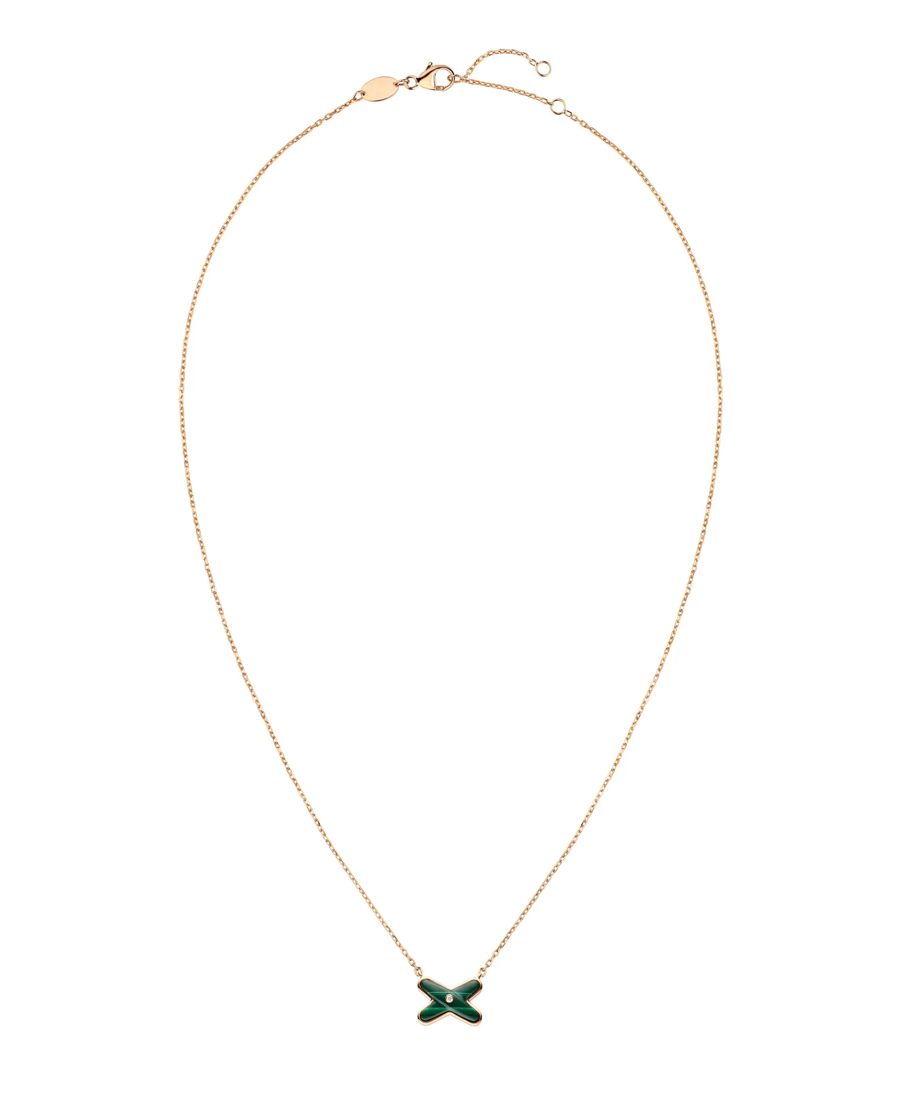 Colgante Chaumet Jeux de Liens Oro Rosa 18K y Malaquita | 083969
