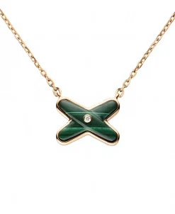 Colgante Chaumet Jeux de Liens Oro Rosa 18K y Malaquita | 083969