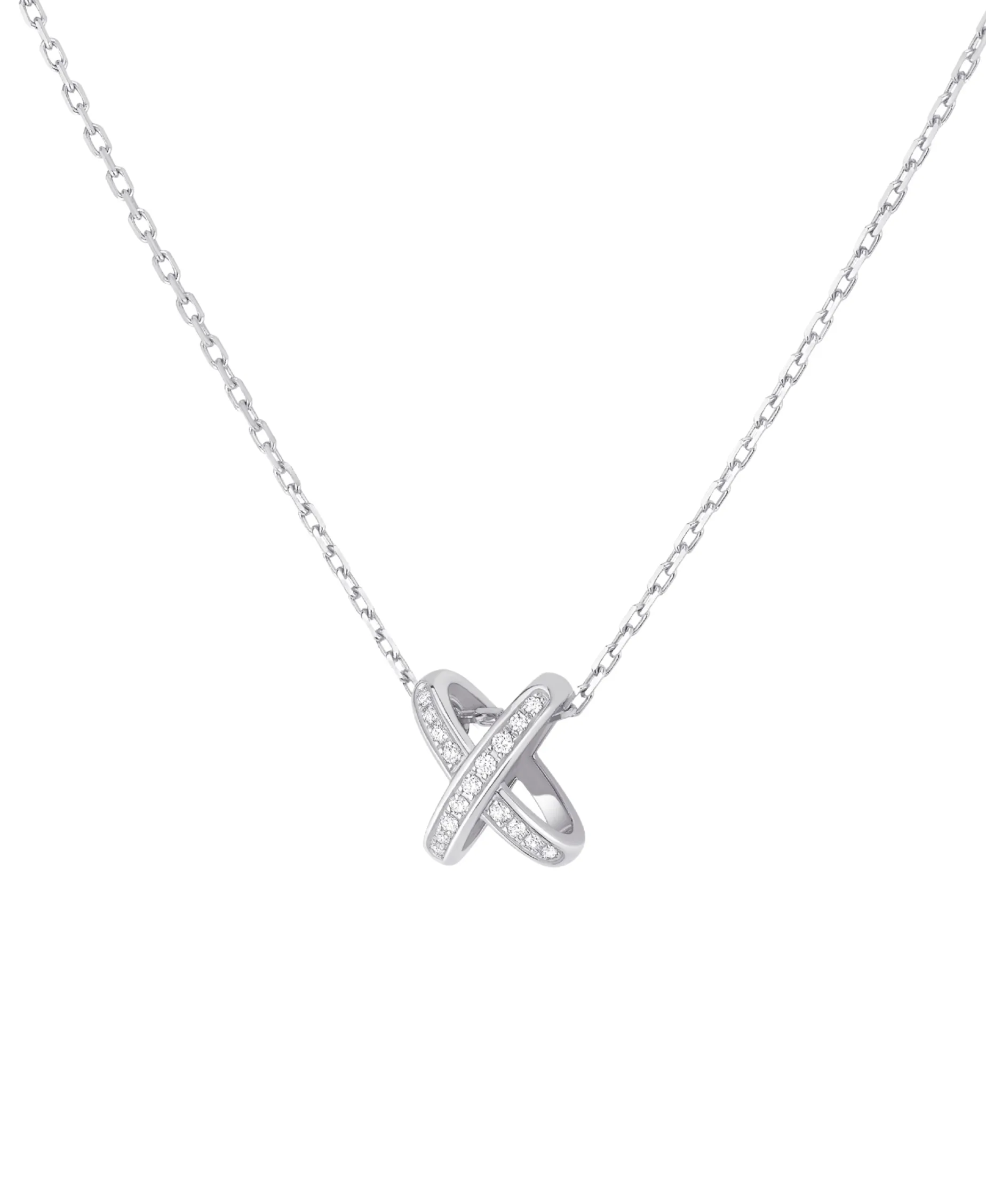 Colgante Chaumet Jeux de Liens Oro Blanco 18K y Diamantes | 082215