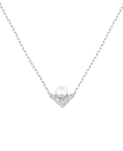 Colgante Chaumet Joséphine Aigrette Oro Blanco 18K Perla y Diamantes | 085788