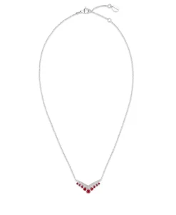 Colgante Chaumet Joséphine Aigrette Oro Blanco 18K Rubíes y Diamantes | 085531