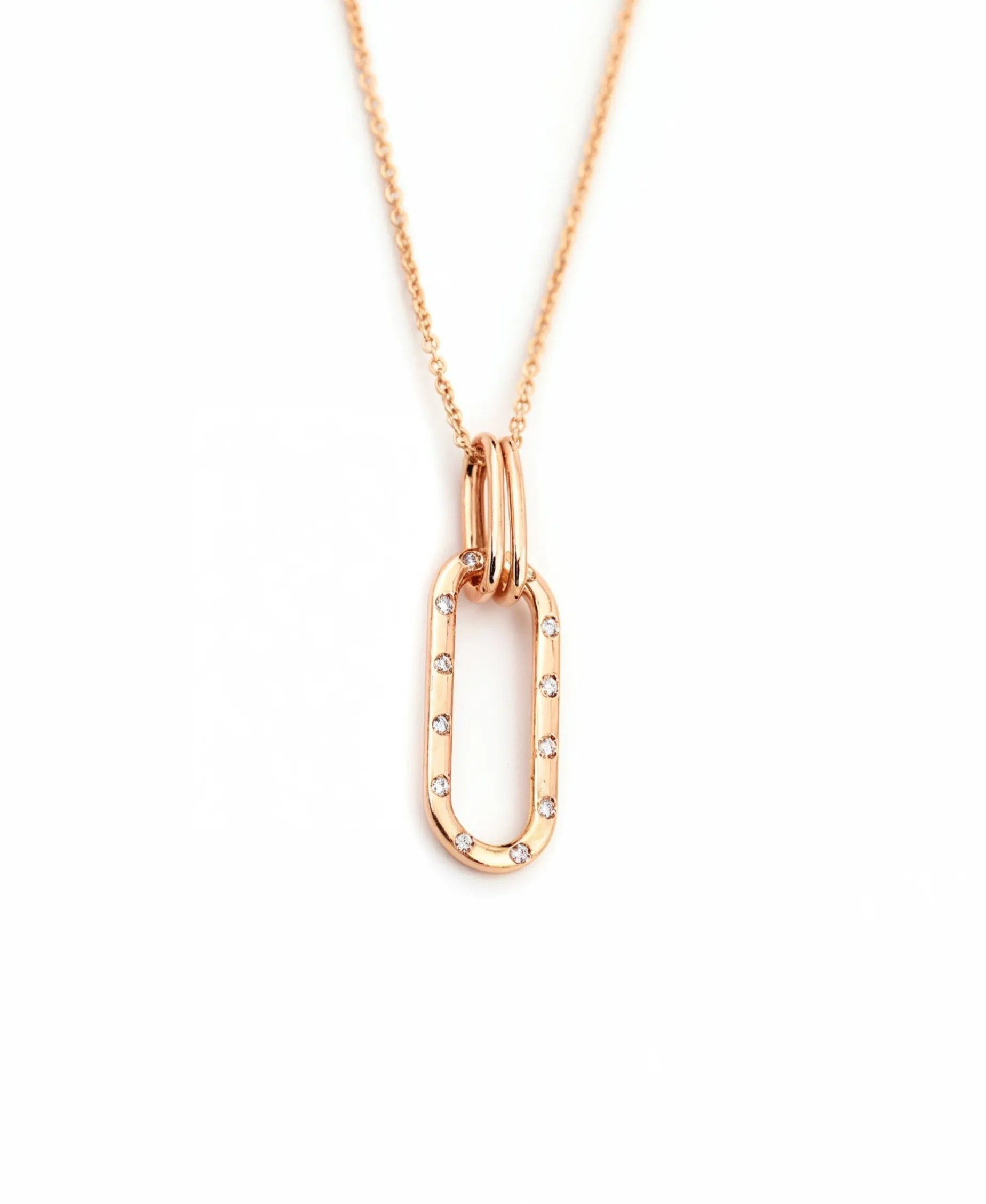 Colgante con Diamantes en Oro Rosa