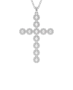 Colgante Cruz Swarovski Insigne Baño Rodio Circonitas | 5675573
