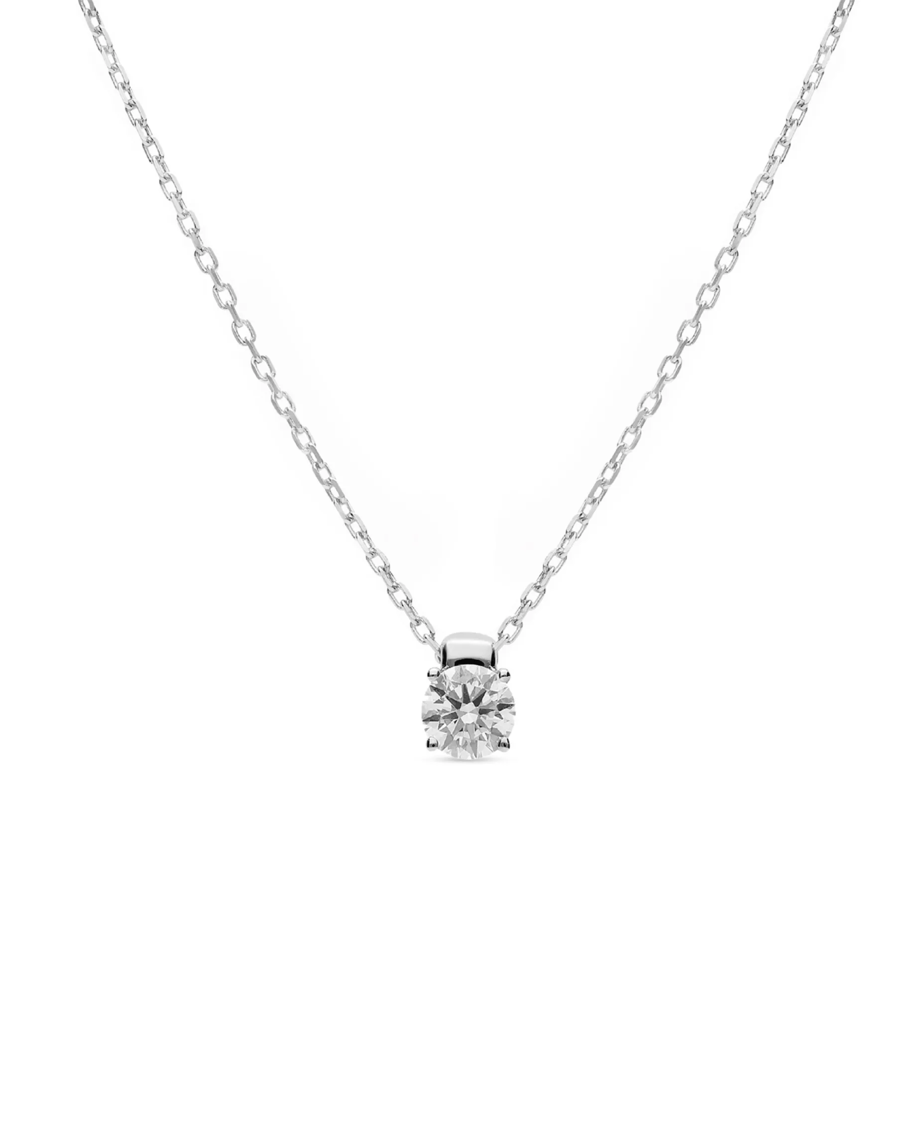 Colgante Diamante Solitario 0,54 cts en Oro Blanco