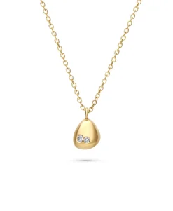 Colgante Gota con Diamantes en Oro Amarillo