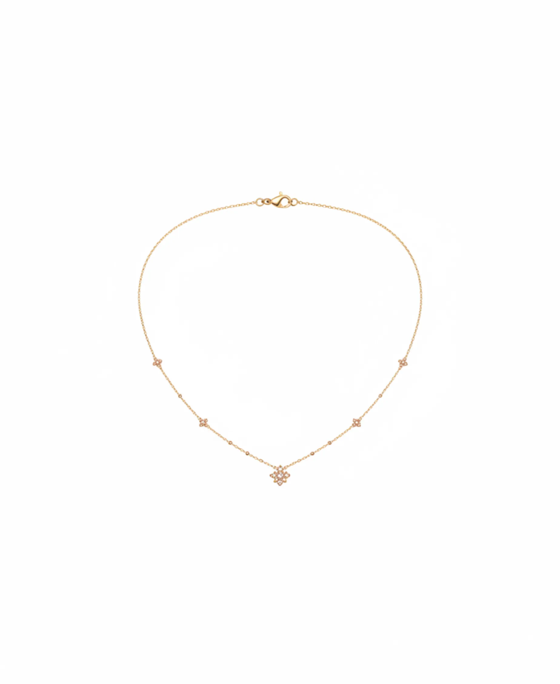 Colgante Gucci Flora Mini Diamantes y Oro Rosa | YBB70239300100U