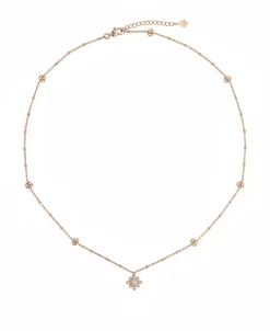 Colgante Gucci Flora Mini Diamantes y Oro Rosa | YBB70239300100U