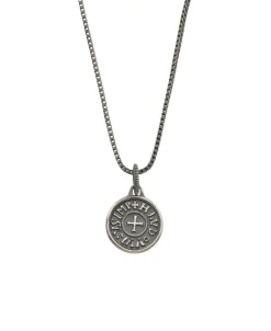Colgante Marco Dal Maso Moneda en Plata Pulida y Oxidada | AGCL101-01BVW
