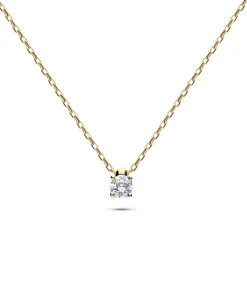 Colgante Solitario Diamante 0,17 cts en Oro Amarillo