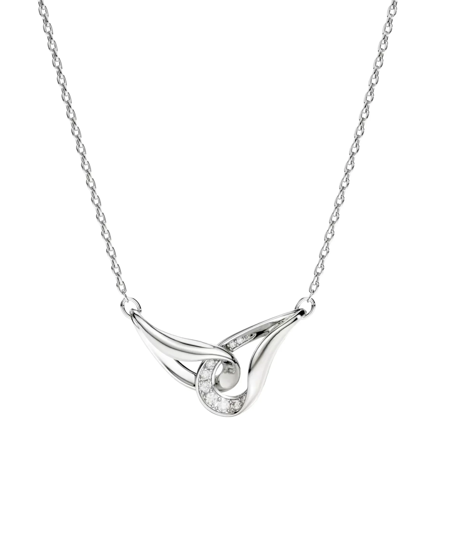 Colgante Talla Redonda Entrelazado Swarovski Classica Plata de ley Circonita | 5740343