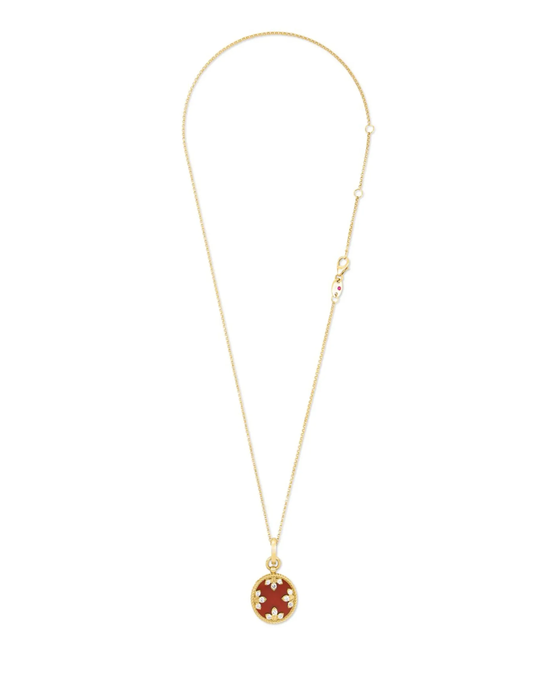 Colgante Venetian Medallions Roberto Coin en Oro Amarillo con Ágata roja y diamantes - ADV888CL2411_Y_045