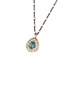 Collar Agnés DELCERRO Plata Piedra Verde | 11042V