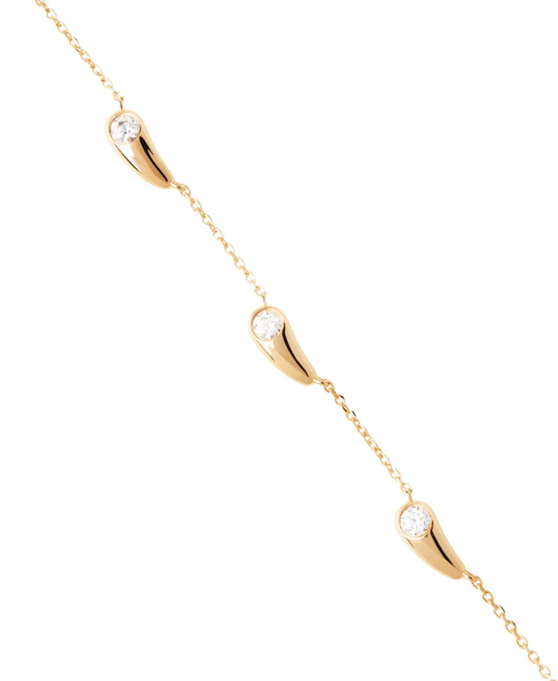 Collar Becca PDPAOLA Plata con Baño de Oro 18K y Circonitas Blancas | CO01-A21-U
