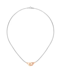Collar Bicolor Menottes Dinh Van R12 en Plata y Oro Rosa - 652505