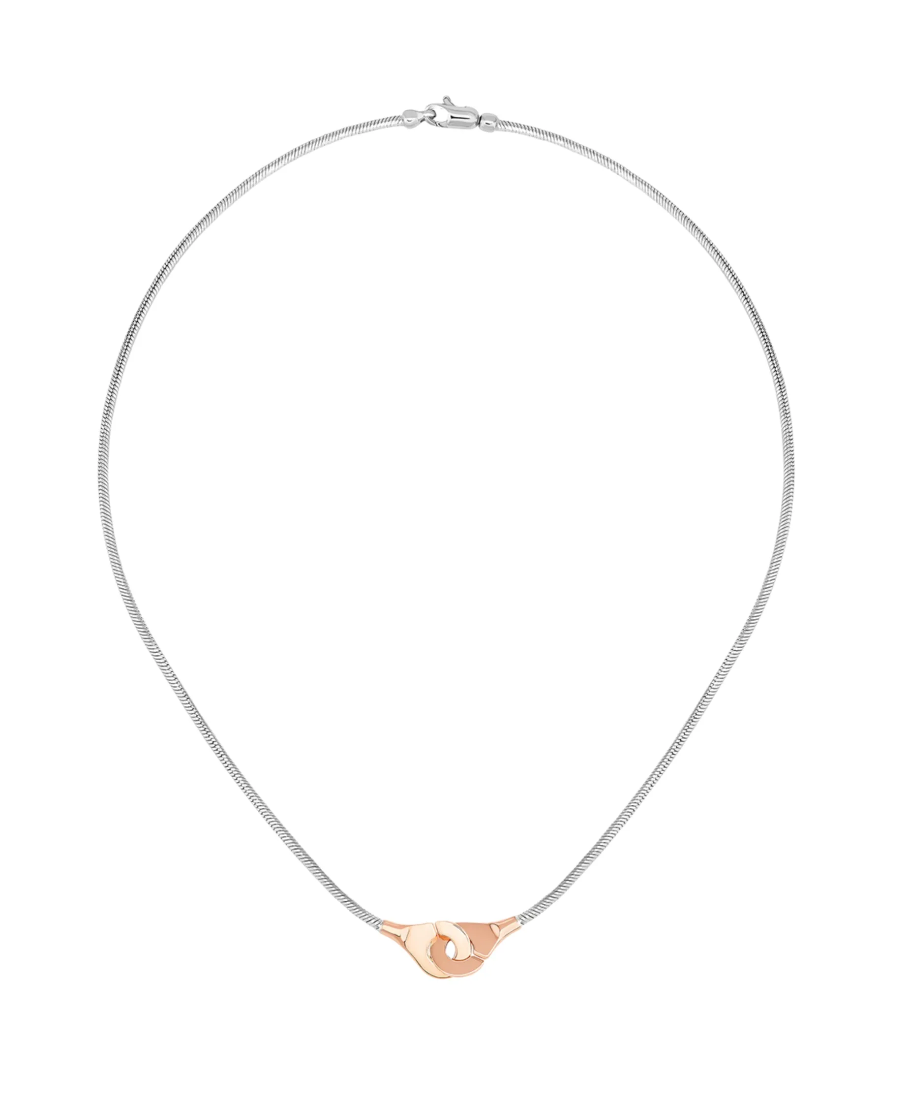 Collar Bicolor Menottes Dinh Van R12 en Plata y Oro Rosa - 652505