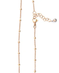 Collar Choker con Colgante Pera y Diamantes en Oro Rosa