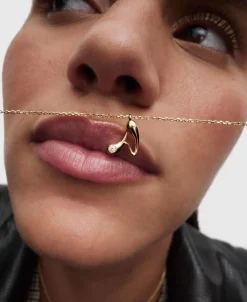 Collar con Colgante inicial A PDPAOLA Plata Baño de Oro 18K | CO01‑B74‑U