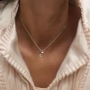 Collar con Colgante inicial G PDPAOLA Plata Baño Rodio | CO02-B80-U
