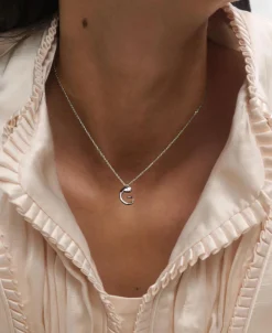 Collar con Colgante inicial G PDPAOLA Plata Baño Rodio | CO02-B80-U
