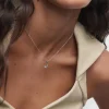 Collar con Colgante inicial I PDPAOLA Plata Baño Rodio | CO02‑B82‑U