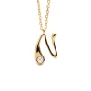 Collar con Colgante inicial N PDPAOLA Plata Baño de Oro 18K | CO01-B87-U