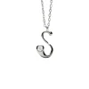 Collar con Colgante inicial S PDPAOLA Plata Baño Rodio | CO02‑B92‑U