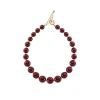 Collar Corto AGATHA París Royal Bolas de Acetato Burdeos Dorado | 02670409-473-TU